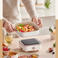 800W Electric Cooking Pot Household Split Rice Cooker Portable Fold Hotpot Electric Skillet Fried Pan Dormitory Multicooker 220V 2