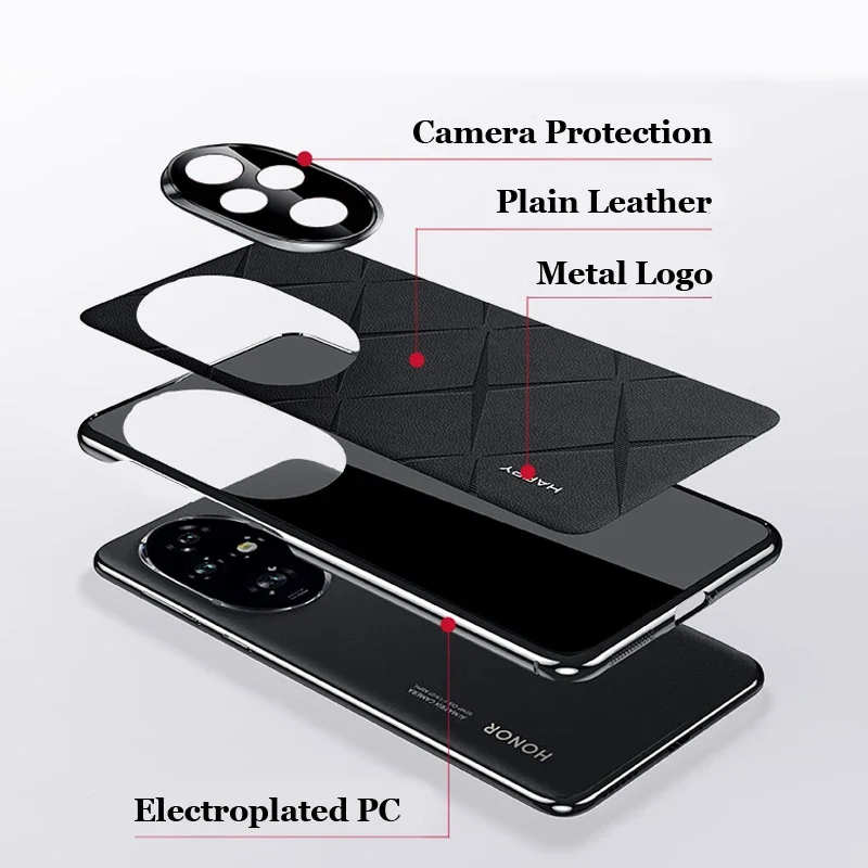 Fashionable Ultra-Thin Leather + PC Camera Protection Cover