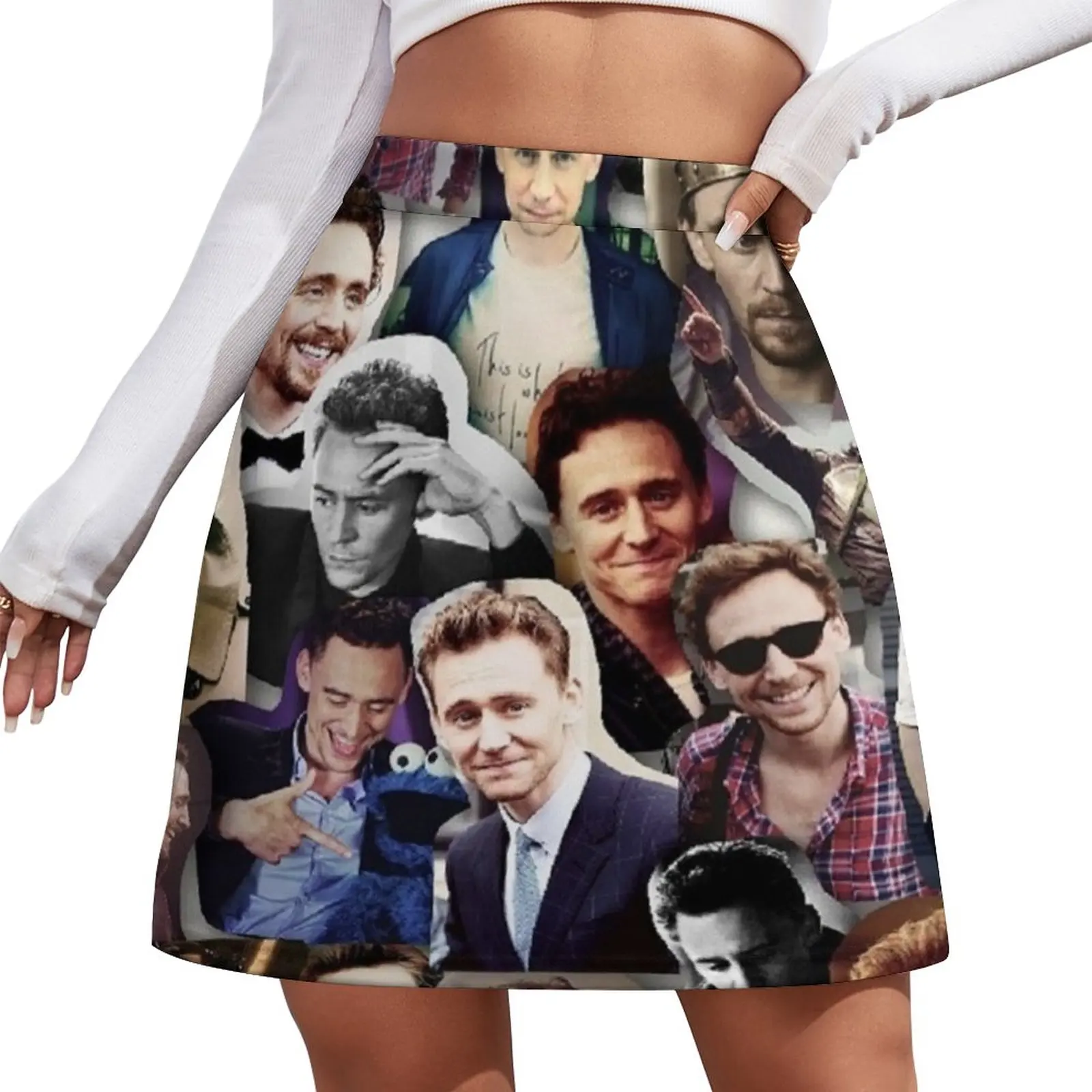 Tom Hiddleston collage Mini Skirt shorts korean women's clothes skirt sets