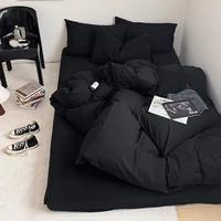 Bonenjoy-Parure de lit 100% coton, ensemble de draps simples, queen size, king size, linge de lit respectueux de la peau 3