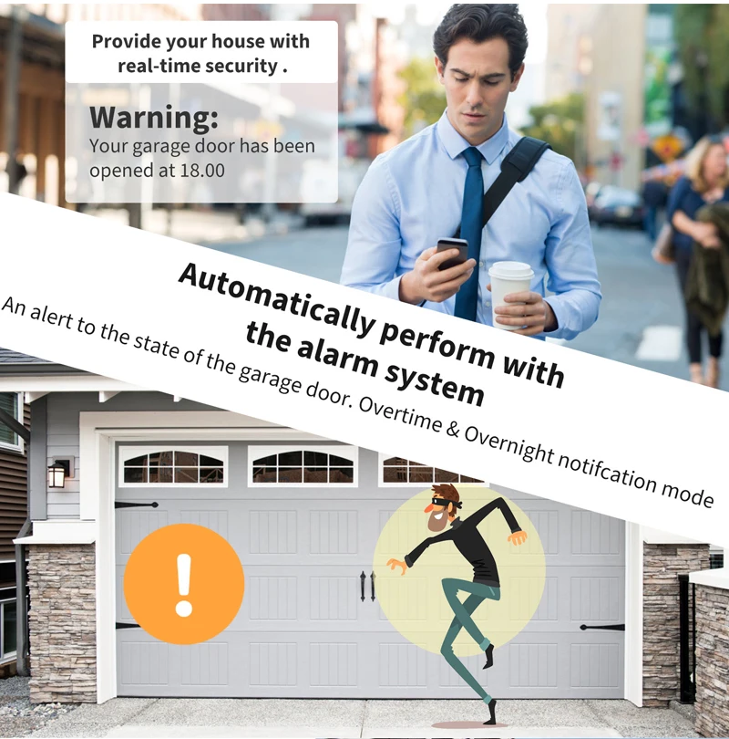 WiFi Sliding Gate Garage Door Motor Opener Remote Control Switch Tuya Smart Life