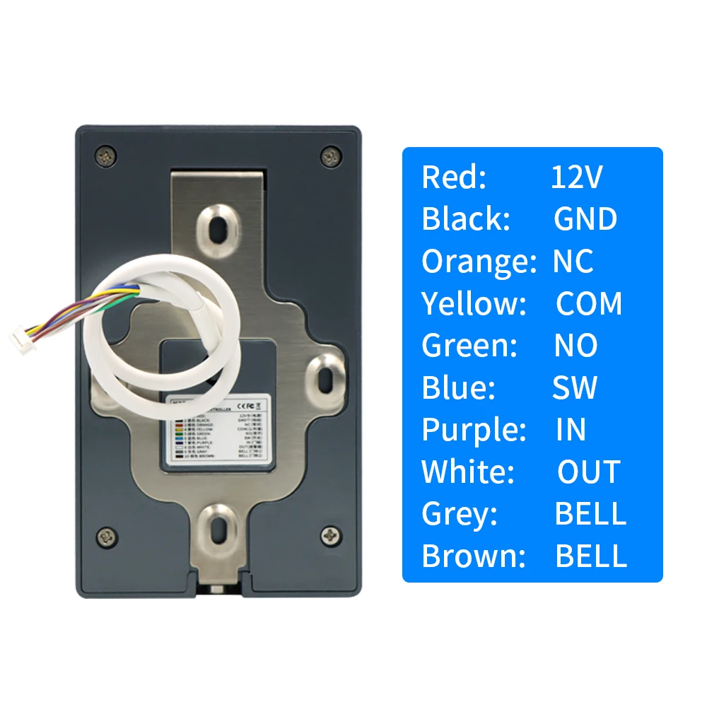 TTLOCK face recognition video doorbell intercom attendance machine fingerprint palm vein 3D facial recognition 3-in-1 IP67