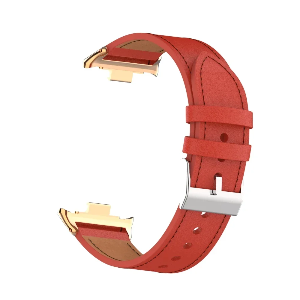Premium Leather Strap Bracelet Watchband Accessory with Metal Replacement Belt
