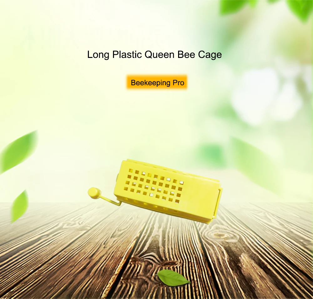 10 Pieces Yellow Long Type Plastic Queen Cages Beekeeping