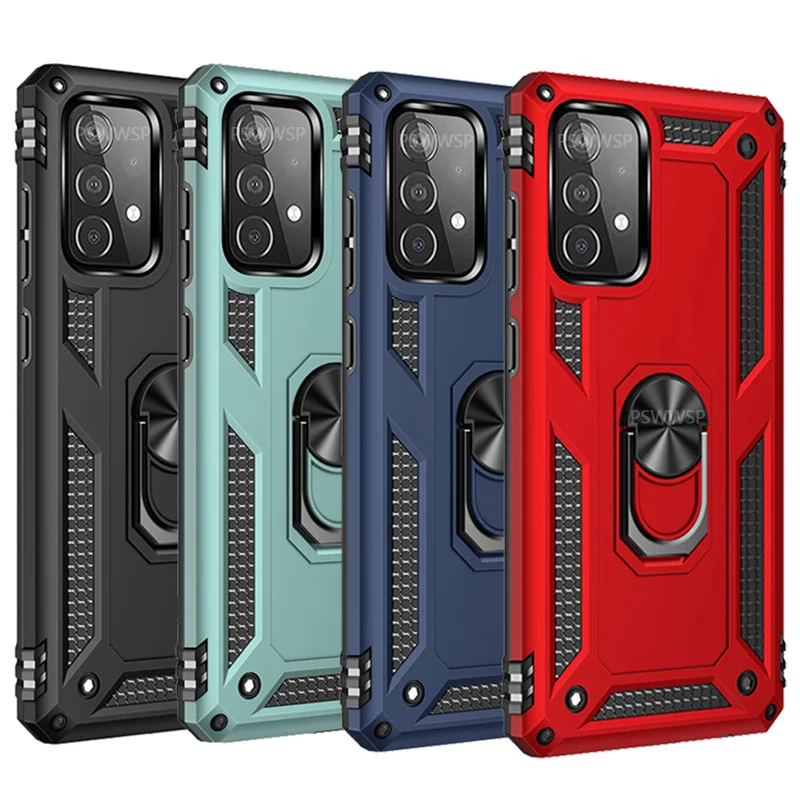 Coque blindée antichoc avec anneau métallique, étui pour Samsung Galaxy A54 A53 A52 A12 A13 A33 A23 A73 A14 A51 A50 A22 A32 A04 A34 A03s A72_voghion.com