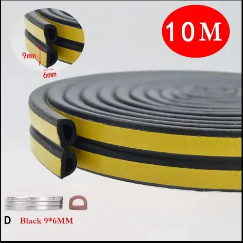 10m D/I/E Type Self-adhesive Door And Window Sealing Strip Foam Insulation, Anti-Collision, Wind And Sound Insulation Artifact - Image 22