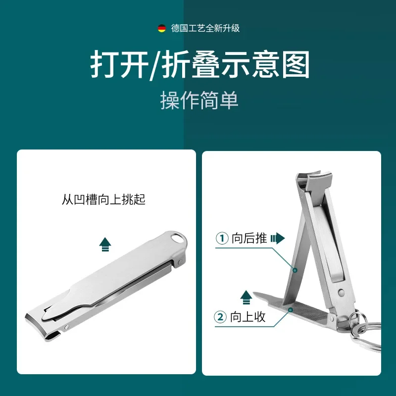 Xiaomi Youpin Foldable Ultra-thin Portable Stainless Steel Nail Toe Cutter Scissor Manicure Pedicure Tool Fingernail Clipper