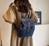 Hot Sale Korean New Fashion Vintage Denim Backpack Large Capacity Canvas Shoulder Bags Student School Bag Travel Rucksack Totes 5