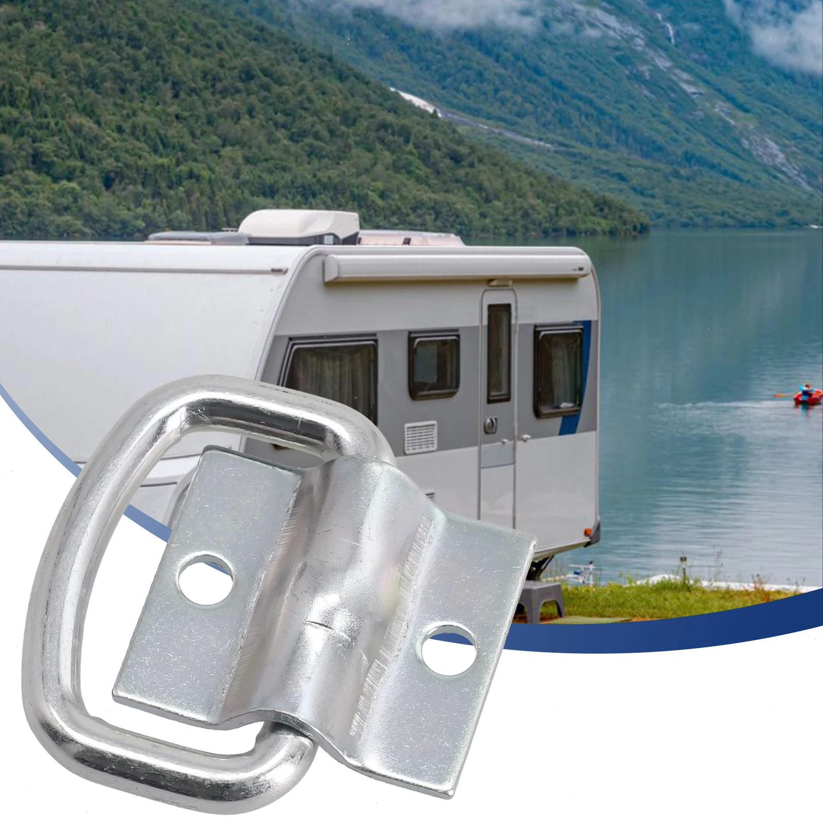 

Load Anchor Pull Ring D Rings Hook Silver Trailer Accessories Universal 1pc 30mm Car Modification Durable Metal