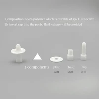 5-pc/Lot Reusable Vaser Liposuction Skin Cover with 3 Components Base, Plate, and Cap Made of Medical Polymer 2