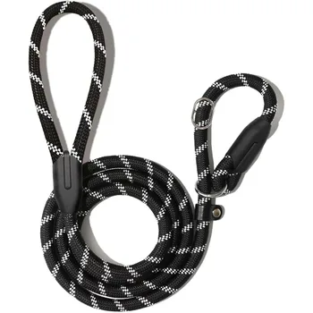Dog Training Slip Leash, No Pull, Durable Reflective Lead, Puppy Heavy Duty Loop Rope, Comfortable Handle, 6 ft, 3/8 inch, diam 1
