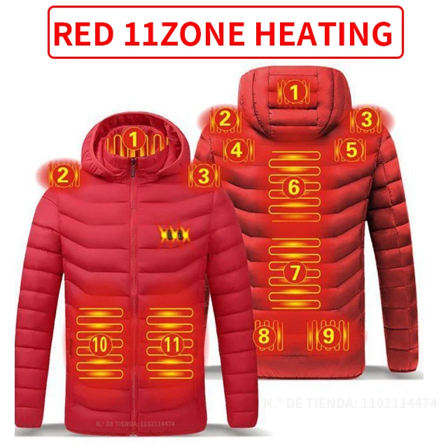 11 Areas Heated Red