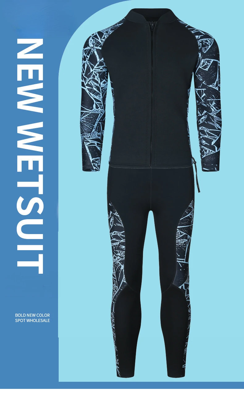 Description Picture 3 of itemDiving Suit 3MM Men Wetsuit Neoprene Underwater Kitesurf Surf Surfing Spearfishing Jacket Pants Clothes Wet Suit