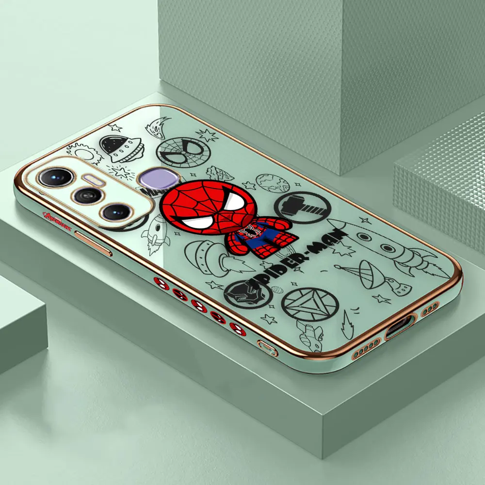 thumbnail image 1 of Cover Smooth E-TPU Phone Case Infinix HOT 40I 30I 30 20 20S 20I 12 12I 11 10S 10I 9 GT10 PLAY PRO Case Marvel Deadpool SpiderMan, 1 of 5