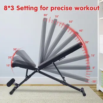 Weight Bench, Space-Saving Foldable Workout Bench, 800LBS Load Capacity Adjustable Multi-Purpose Bench Press for Home, Gym 4