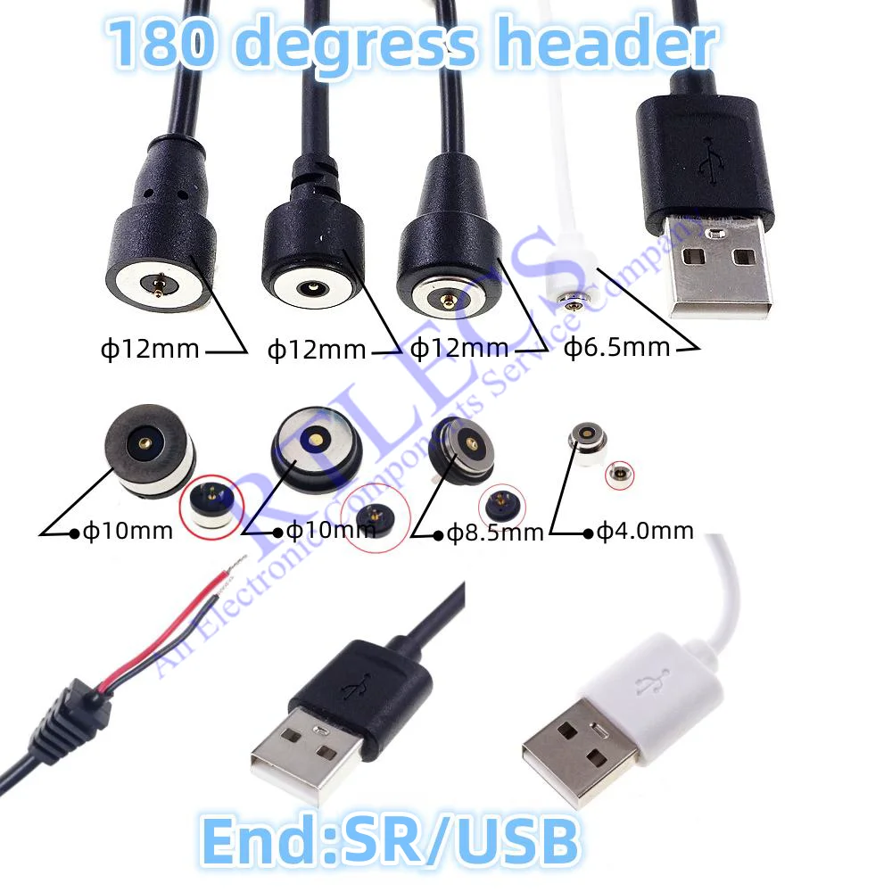 1 Satz 4 5 6 7,5 8,5 10,0 mm magnetischer DC-Smart-Wasserbecher-Ladeanschluss 2 A Hochstrom-LED-Lichtsteckdose mit starker Kraft – Detail 1