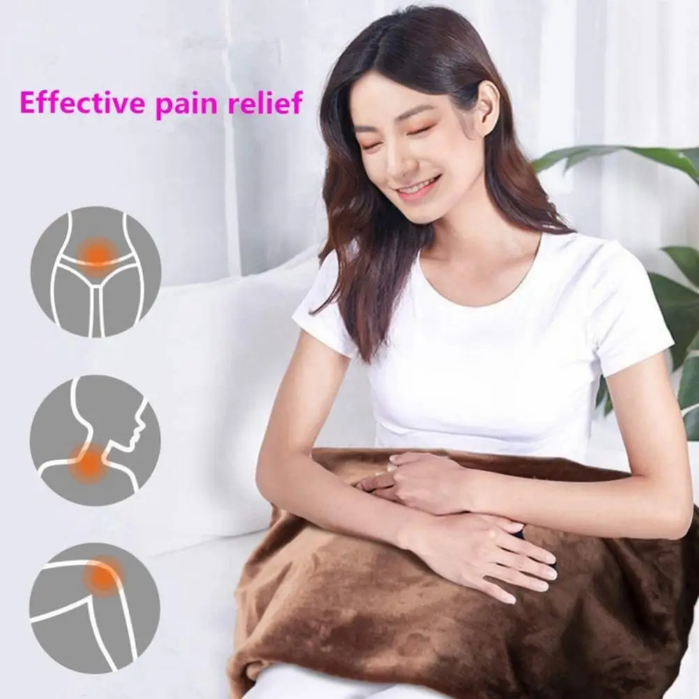 Winter Electric Blanket Usb Charging Electric Blanket with 3 Temperature Dual-sided Material Time Setting for Camping Travel