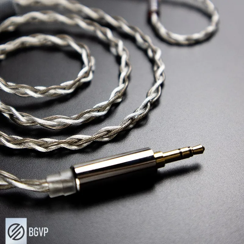 

BGVP N9 5N Earphone Cable Single Crystal Copper Silver-Plated Balance 2.5mm 3.5mm 4.4mm To MMCX Earpones Upgrade Cable