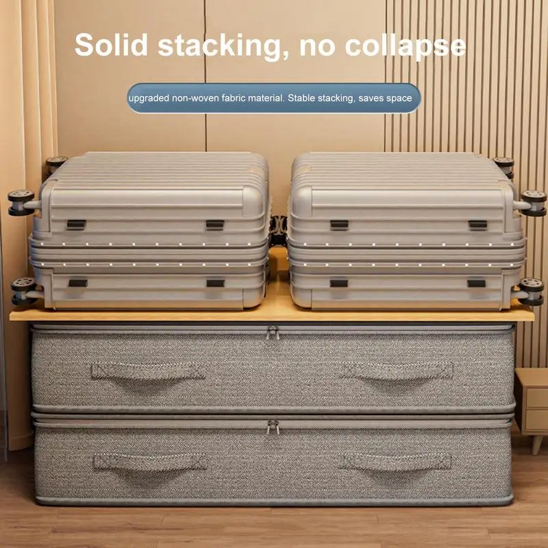 Long Flat Storage Bins Underbed Storage Bins Large Capacity Blankets Clothes Comforters Organizer Convenient Shoe Storage Organi 4