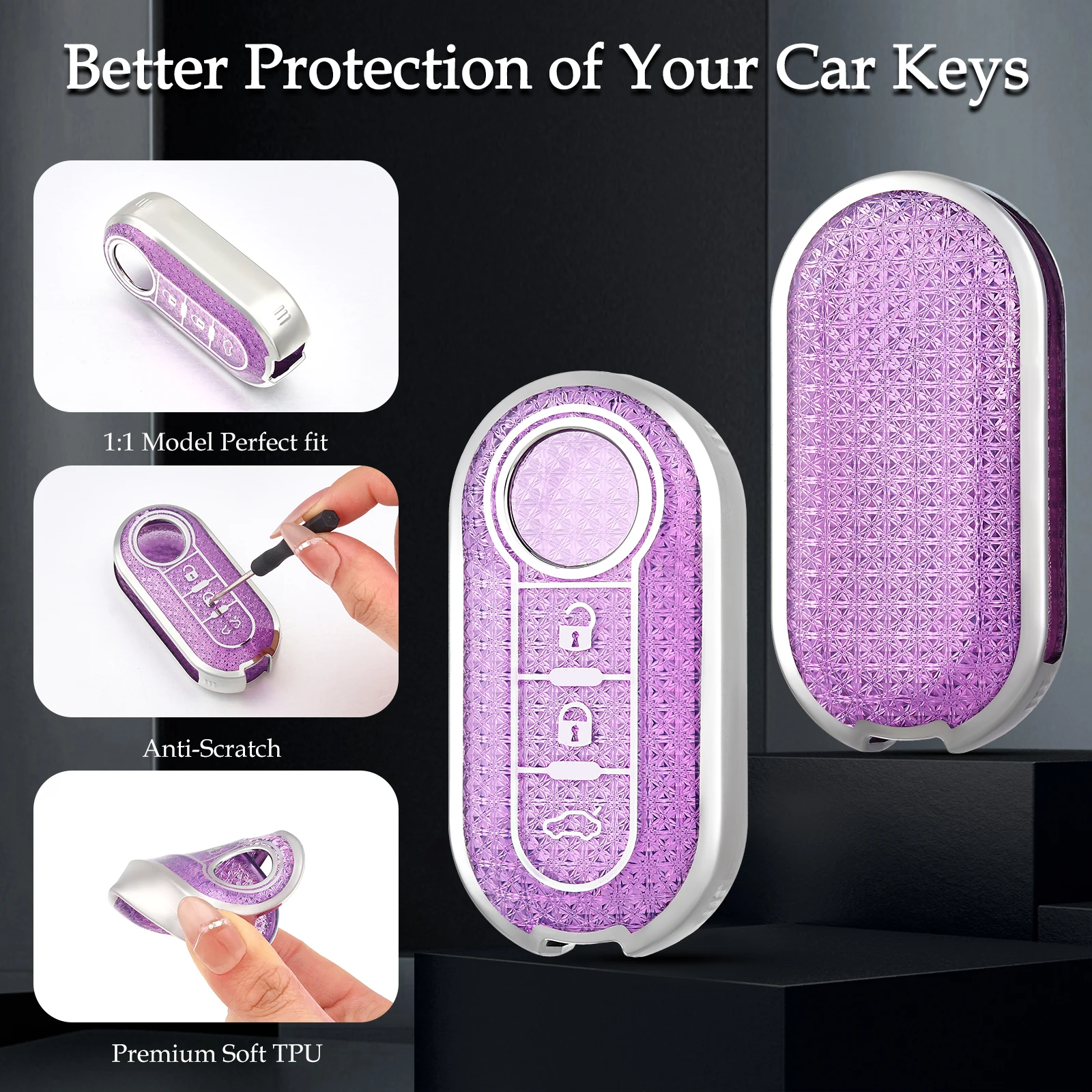 Premium Car Flip Key Case Cover - Stylish Automotive Accessory and Gift