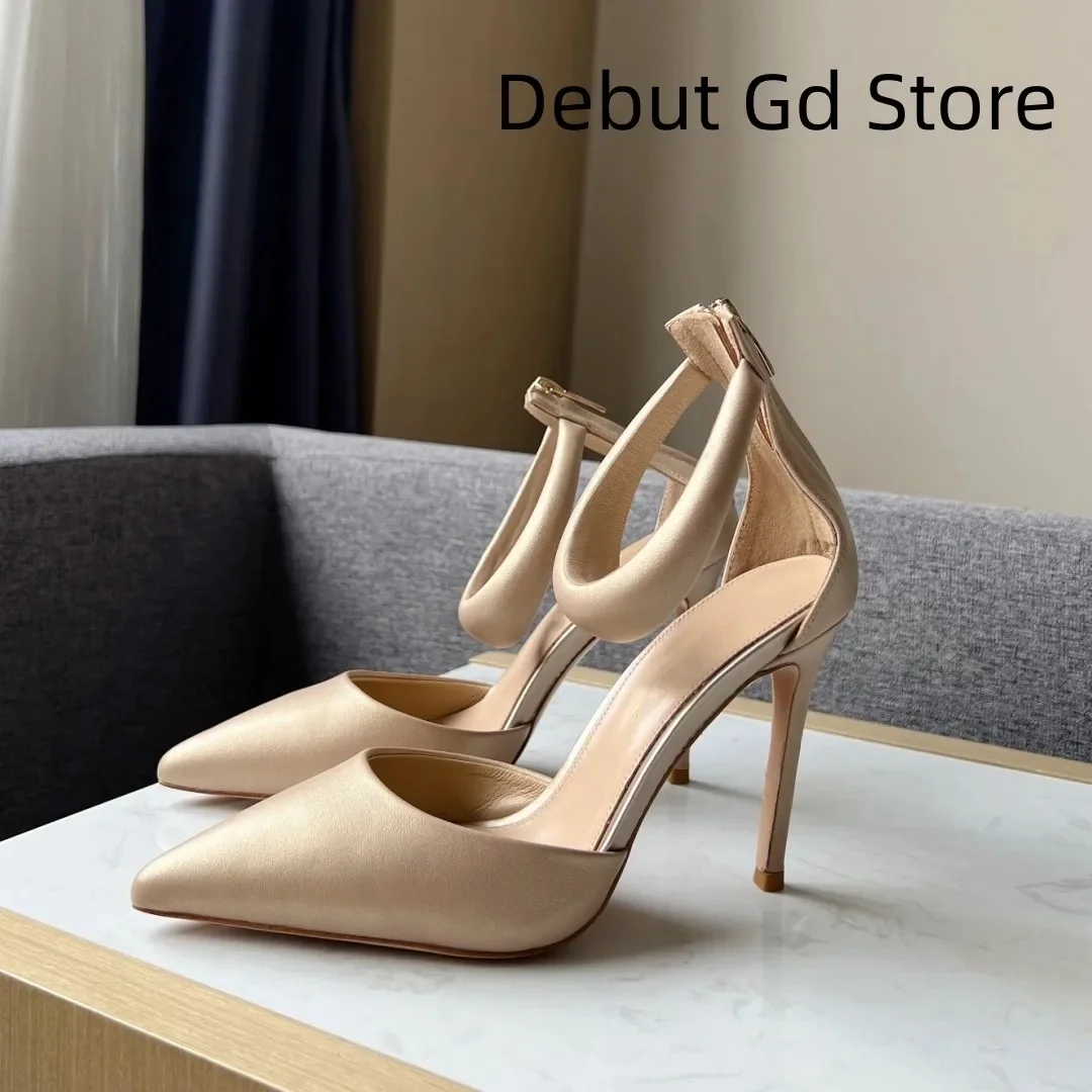 

Top quality 2024 new pointed slim heel ultra-high heel with hollow sandals, classic high heels, sexy single shoes
