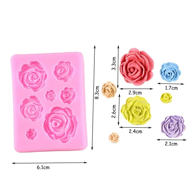 Rózsavirág Levél Fondant Penész Sütemény Pop Gyertya Szappan Dekoráció Cupcake Topper Cukorcraft Cukorka Bár Konyha Kimenő Szerszámok - Image 3
