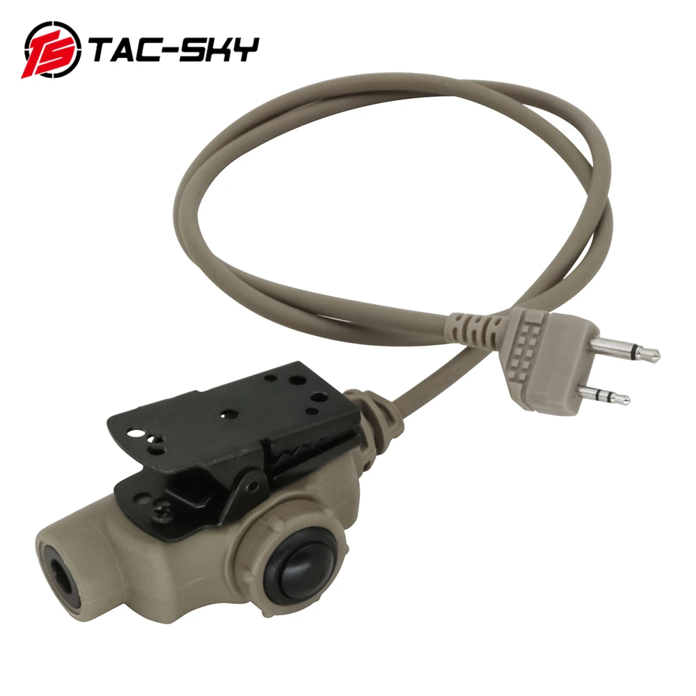 TAC-SKY Tactical PTT Adapter U94 V2 PTT Midland PTT for Midland Plug Walkie Talkie Compatible wiht COMTAC II III SORDIN Headset