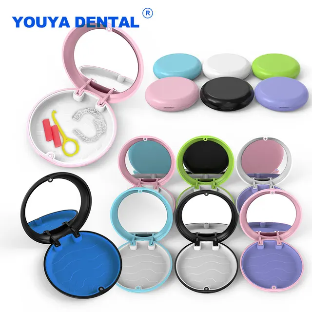 Denture Retainer Case Orthodontic Mouth Guard Tray Box Dental Fake Teeth Invisible Braces Storage Box Oral Hygiene Supplies