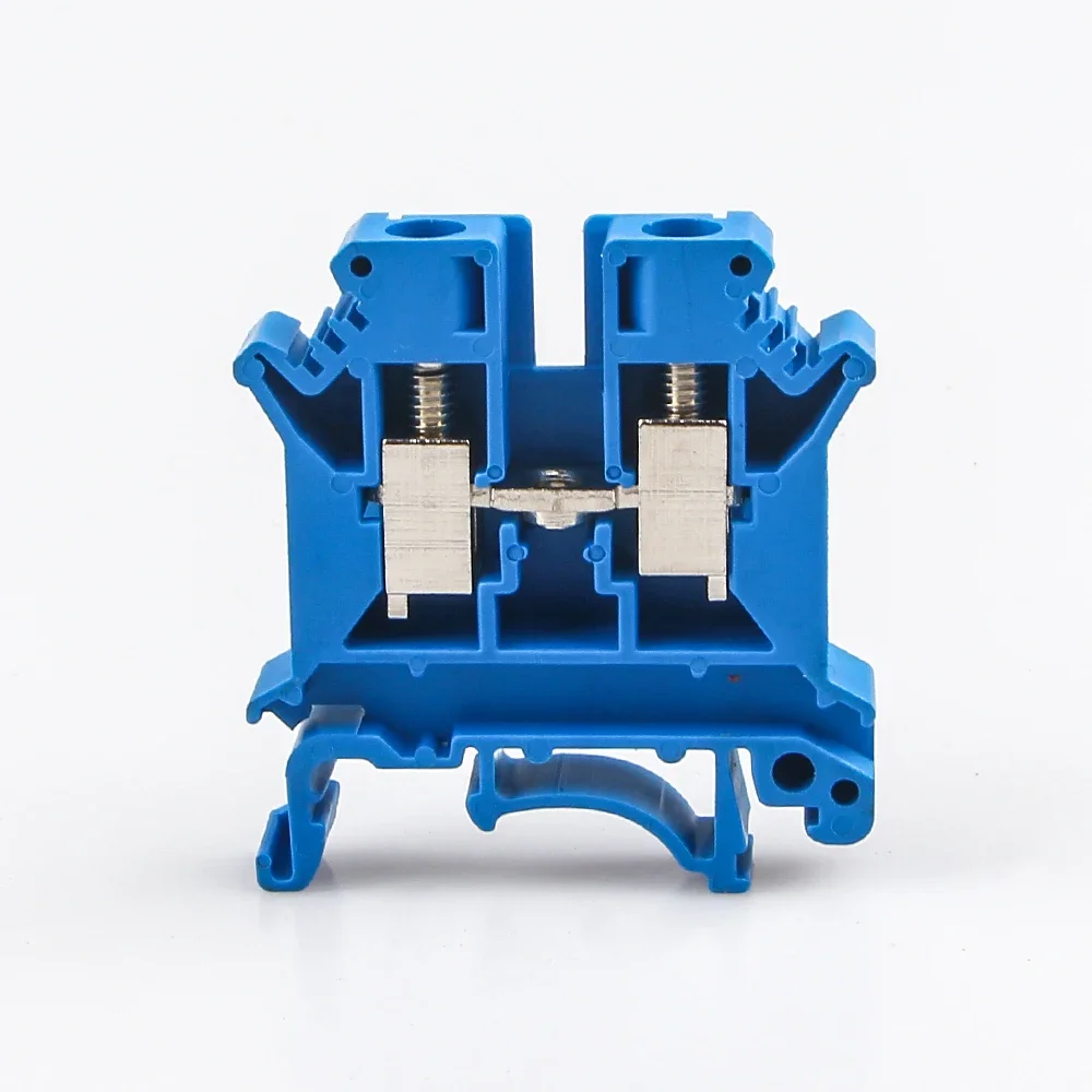 UK-6N Din Rail Terminal Block Universal Class Connector Screw Connection Terminal Strip Block UK6N Wire Conductor 10Pcs