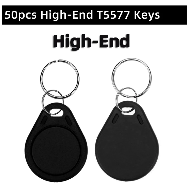 50-Pack Rewritable RFID Keyfobs - 125kHz Proximity Tags