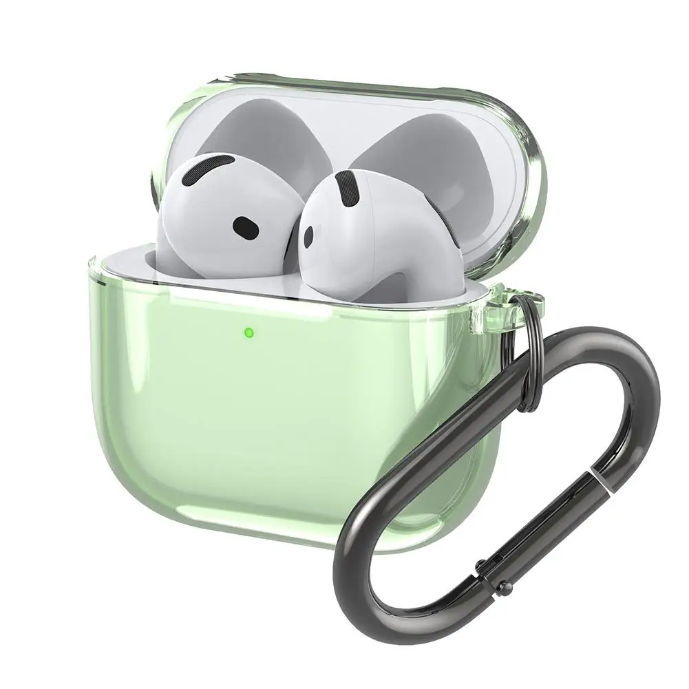 Transparent Shockproof TPU Earphone Case with Keychain