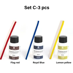 Professional Leather Edge Paint - 30ml | Dye & Finish for DIY Craft & Shoe Projects (Set C- 3 pcs)