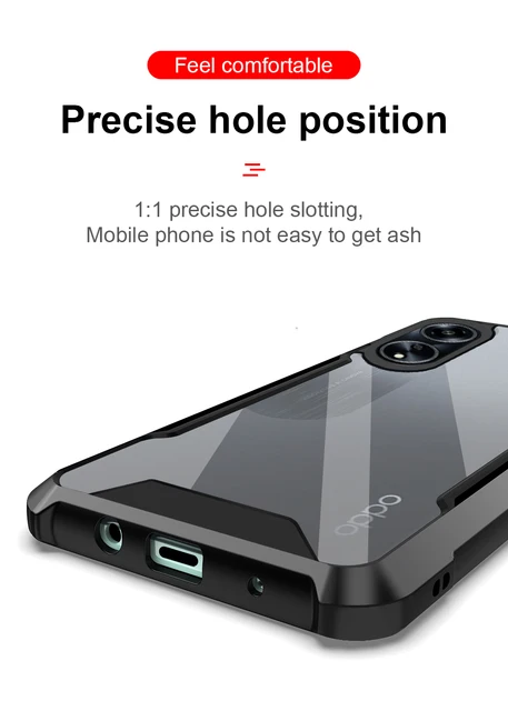 For Oppo A38 4G Case Clear Acrylic Armor Shockproof Coque OppoA38 A 38 4G  38A 2023 CPH2579 6.56 TPU Soft Frame Protect Fundas - AliExpress