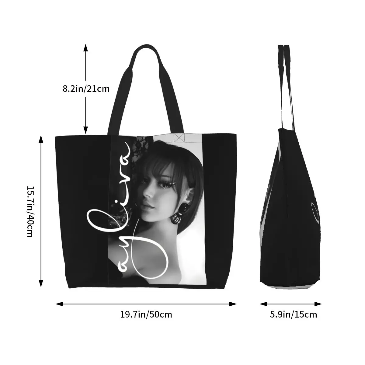 Fashion Men Women Ayliva Cool Singer Pop Music Accessories Tote Shopping Bag Large Capacity Liebe Tour 2024 Tote Bags Large 4