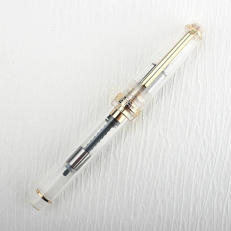 Jinhao 82 아크릴 잉크 펜, 골든 스핀 EF F 펜촉, 우아한 비즈니스 사무실 학교 용품, 필기 펜