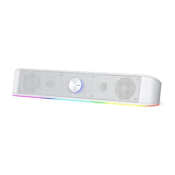 Redragon GS560 RGB Desktop Soundbar, 2.0 Channel Computer Speaker with Dynamic RGB Audio 1