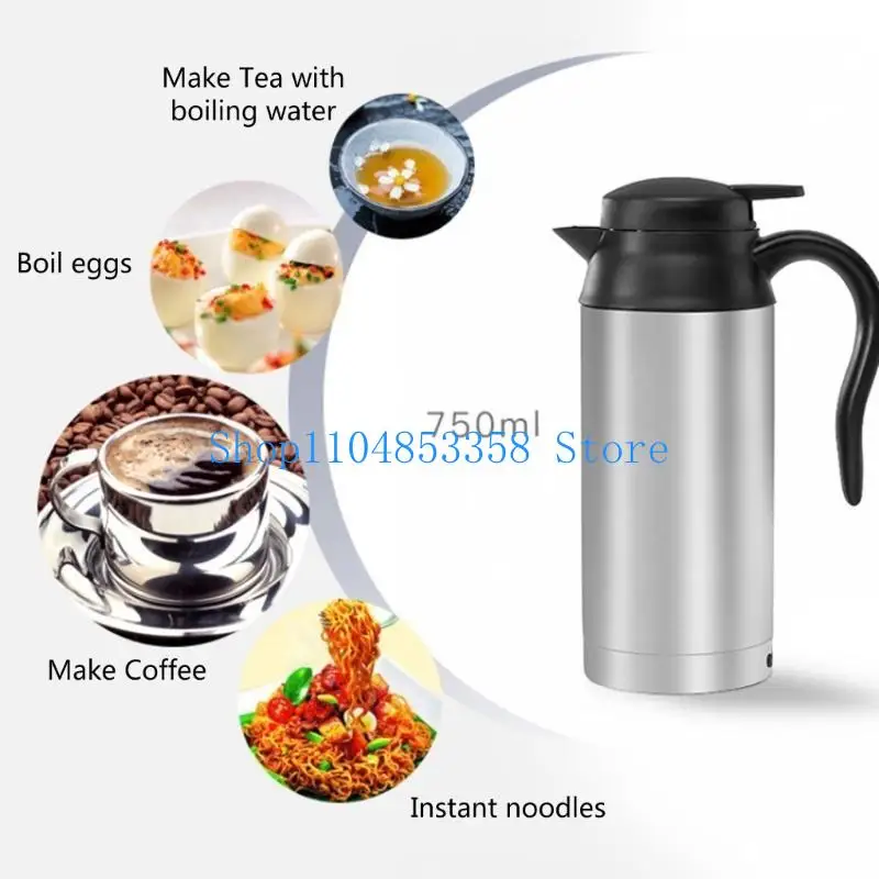652F 12V/24V 자동차 전기 여행 주전자, 자동차 용 휴대용 전기 차 커피 주전자, 물 보일러 히터 자동 차단
