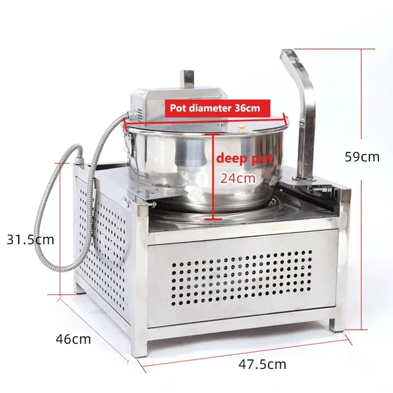Hot Sale Popcorn Maker Electromagnetic Heating Commercial Gas Popcorn Maker Electric Heating Machine