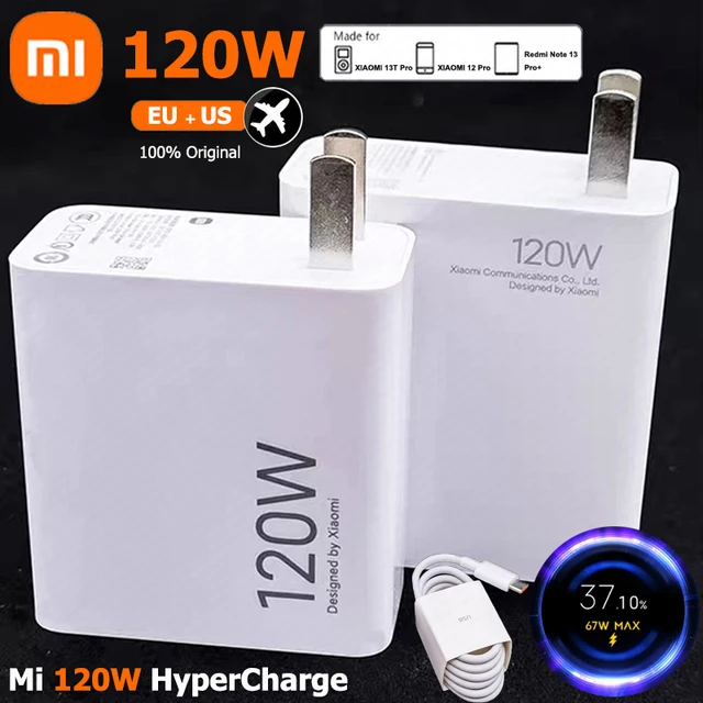 Xiaomi 120W Fast Charger EU US Power Adapter