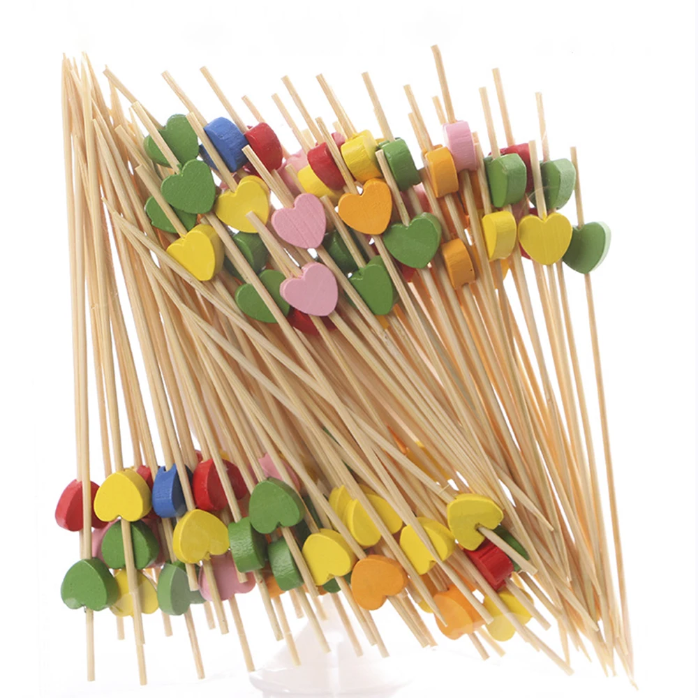Elegant Pearl Bamboo Skewers - 50 Pack