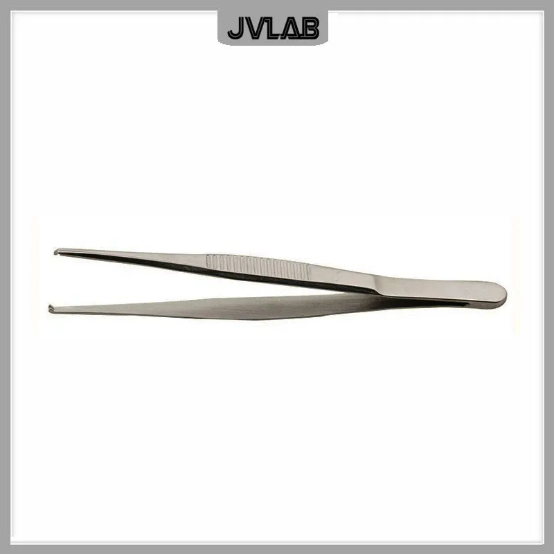 Tissue Holding Forceps 12.5 cm Surgical Home Tissue Tweezers 125mm Heat Resistant Medical Dressing Forceps Width 10mm Hook 1*2