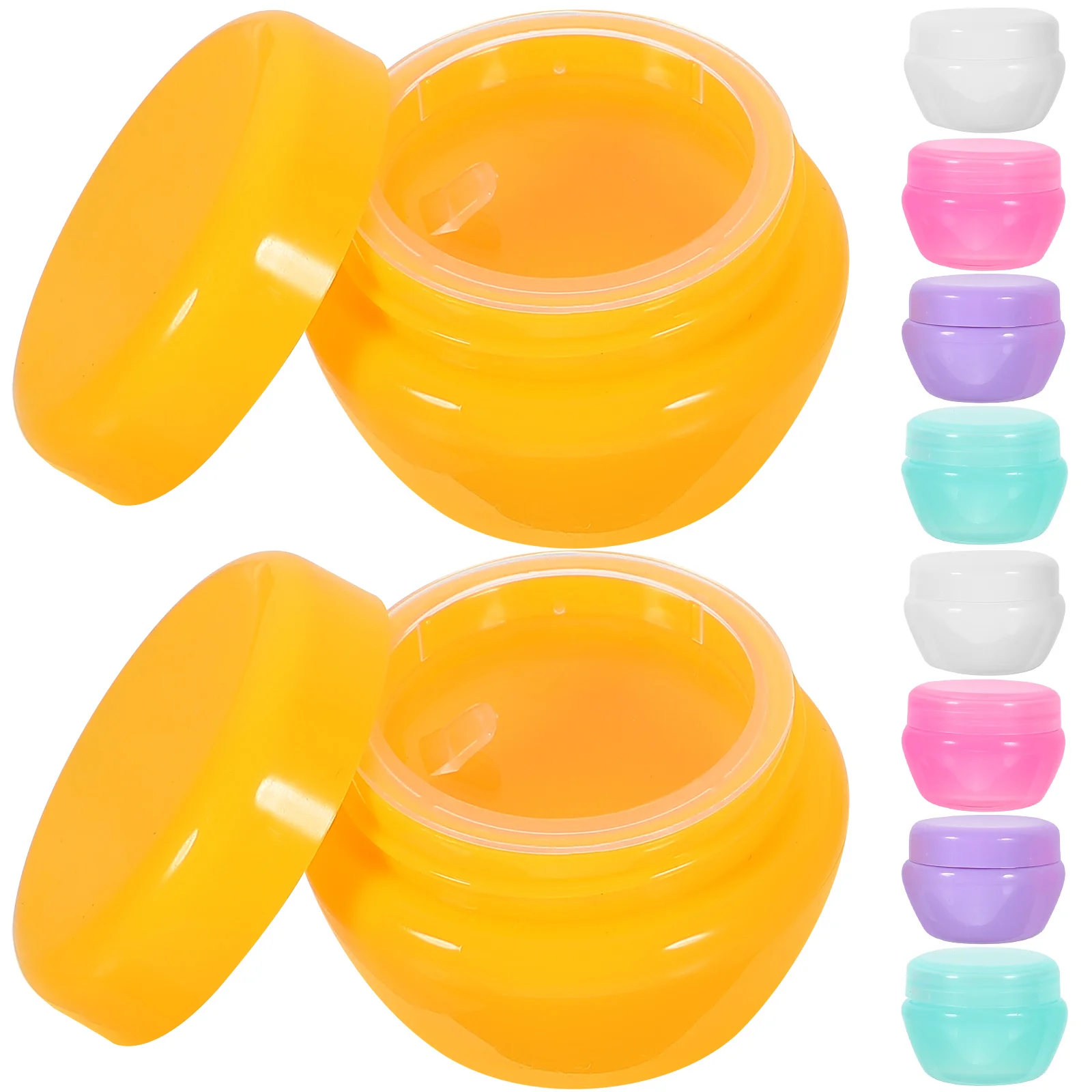 

10 pcs Portable Small Makeup Bottles Travel Cream Dispenser Bottles Refillable Cream Bottles with Lids