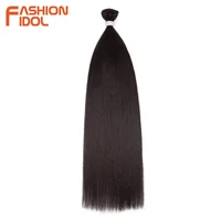 Extensions de cheveux lisses en os, mèches synthétiques blondes ombrées, cheveux Super longs de 24 pouces, cheveux lisses complets jusqu'à la mode IDOL 2