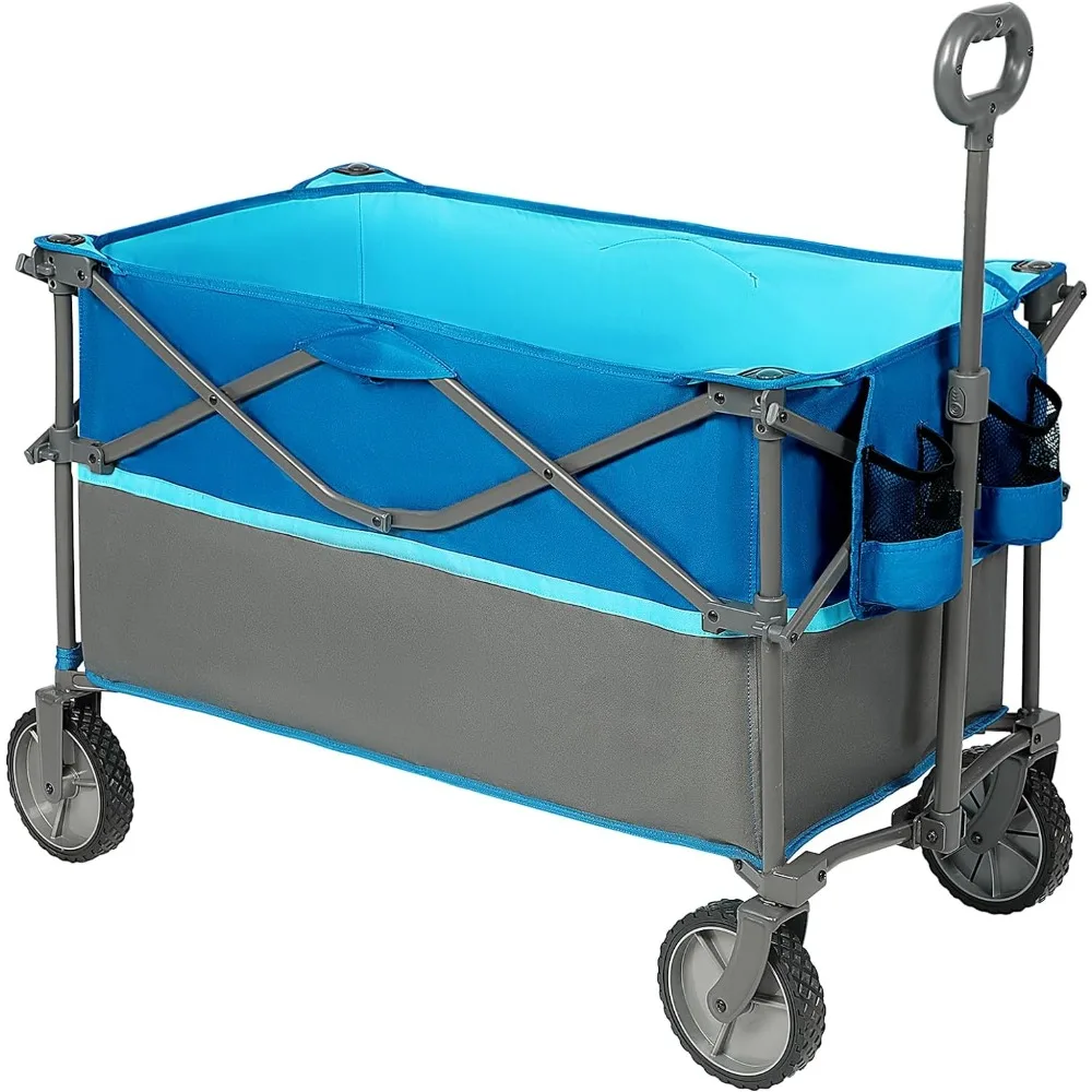 

Garden Cart, PORTAL Folding Utility Wagon Collapsible Carts with Wheels Heavy Duty Foldable Gardens Wagon Garden Cart