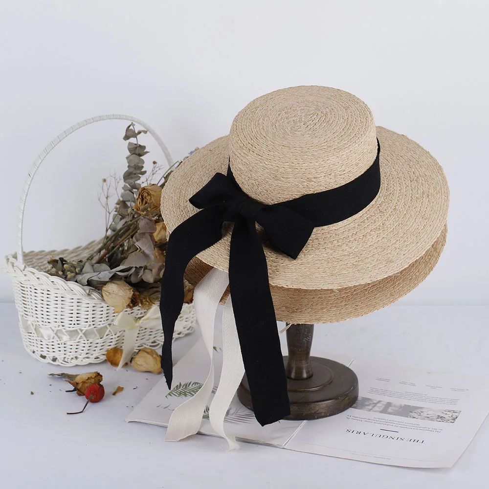 2023 elegant women's RAFFIA hats bow Straw hat with large brim women's hats for the sun summer hat Straw hat Bucket hat golf hat 2