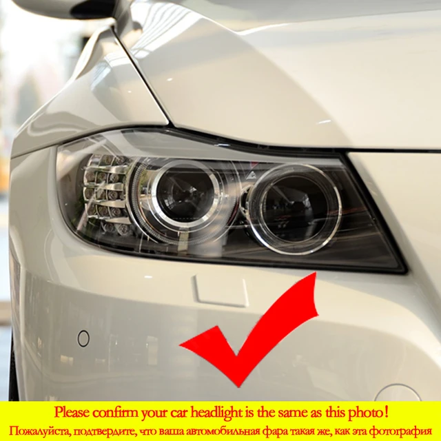 White LED Angel Eyes Cotton Halo Rings For BMW 3series E90 E91 05-08  Headlight