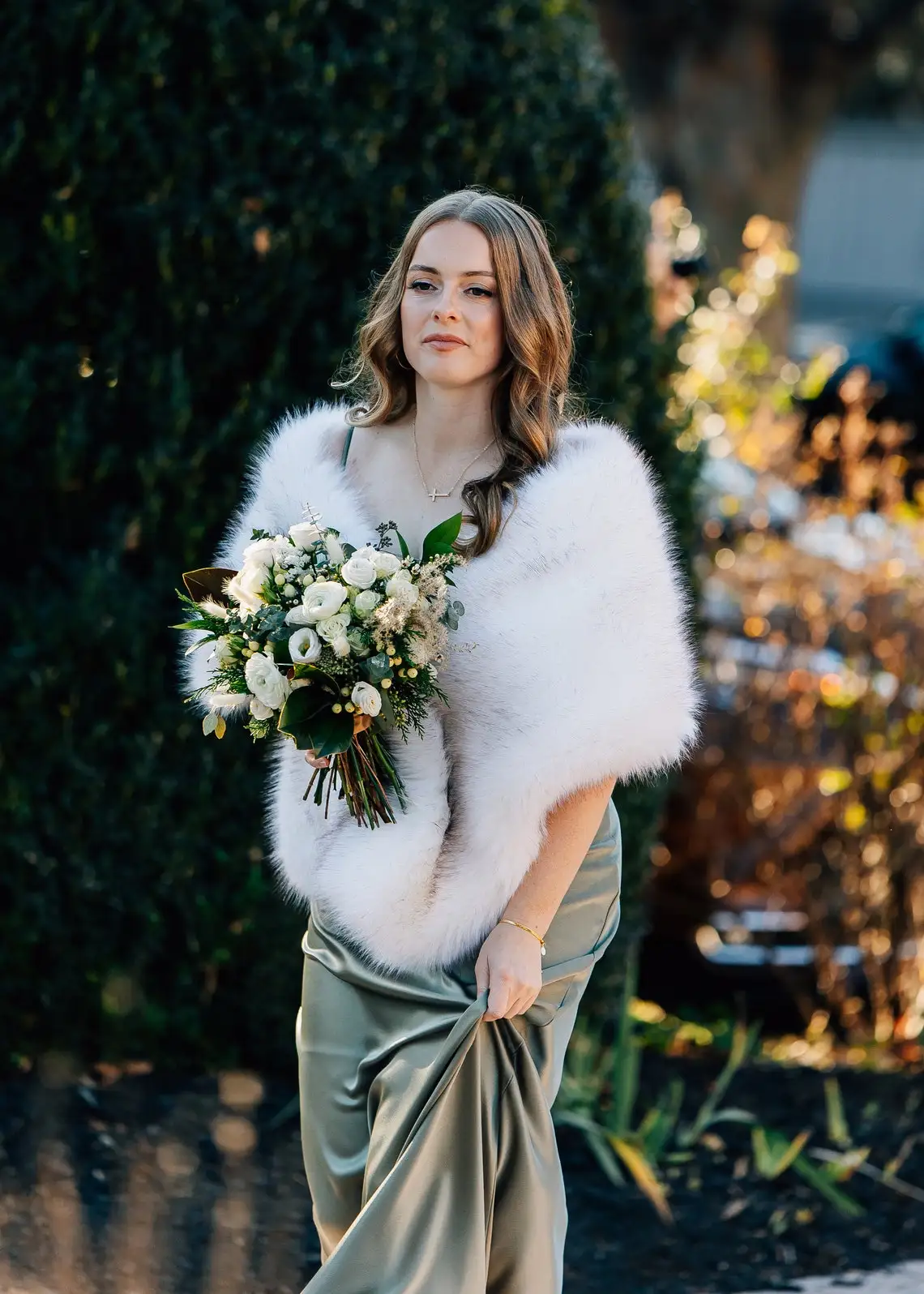 navy blue dress for baby girl The Best Bridal Shawls & Wraps for Your Winter Wedding main image 0