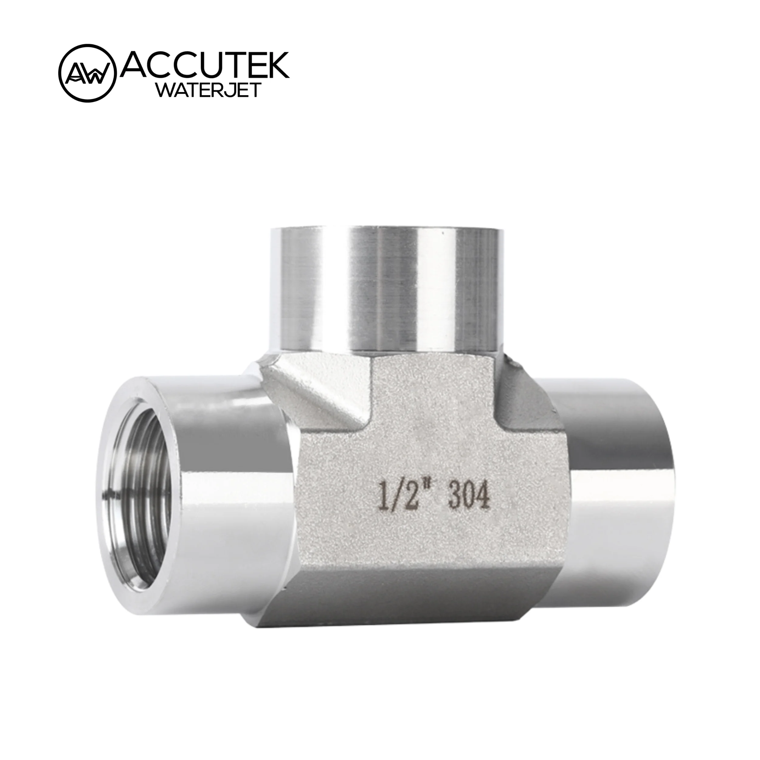 AW ®   304 316 สแตนเลสสตีลปลอมแปลงหญิง Tees อุปกรณ์ท่อ 3-way Connector ด้าย BSPT 1/4 "3/8" 1/2 "3/4" แรงดันสูง 6000psi 1