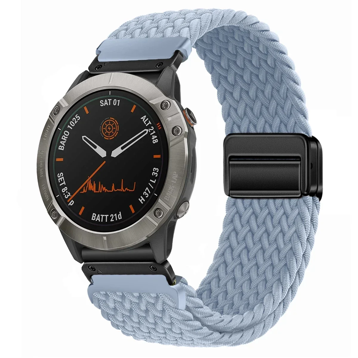 Enhanced Nylon QuickFit Smartwatch Strap - Universal 22/26mm Wristband