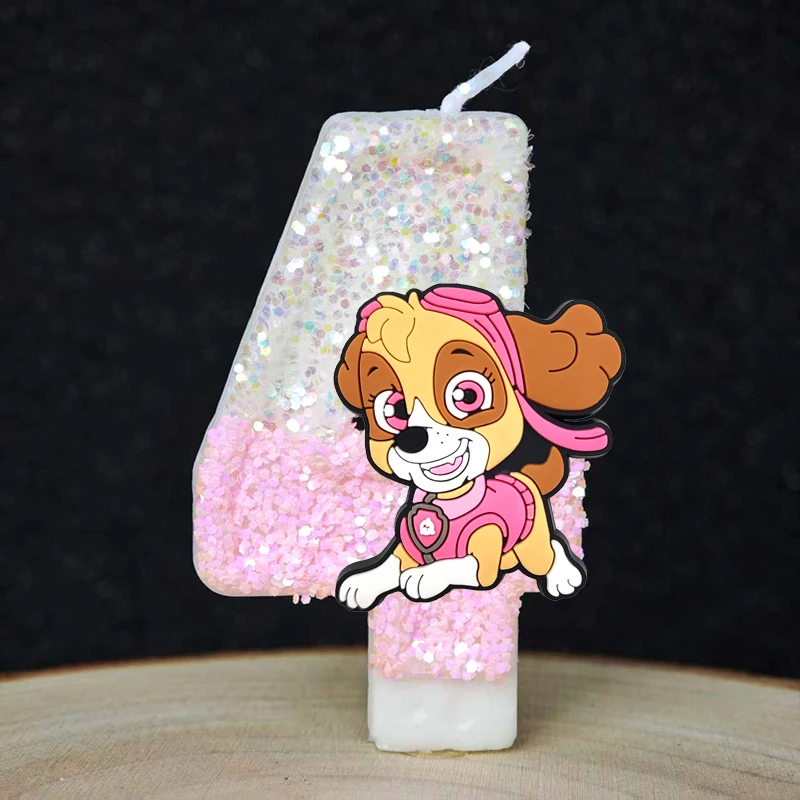Anime Paw Patrol Kerze Nummer 0-9 Geburtstagstorten-Dekoration Geburtstagsparty Tortendekoration Baby-Shower-Dekoration Geschenk – Detail 24